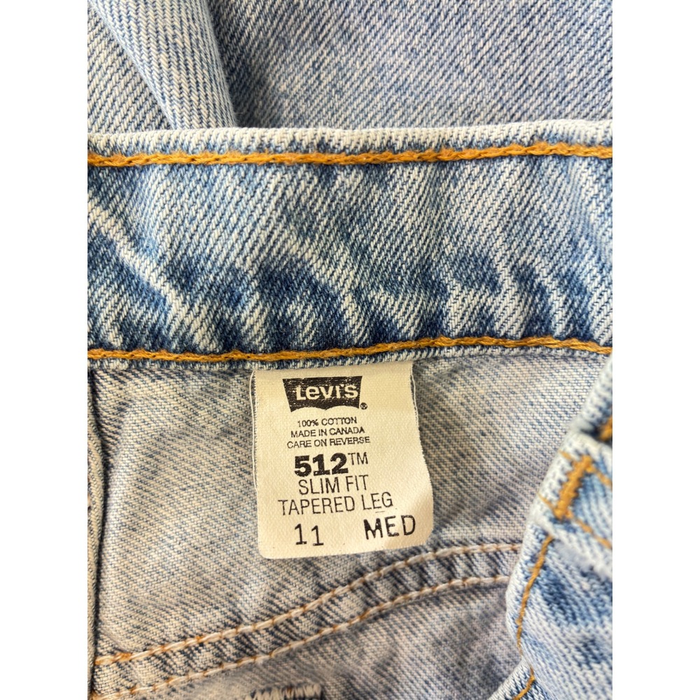 Levis 512 Vintage High Waisted Slim Fit Tapered Leg Jeans Light Wash Size 11 MED - Picture 4 of 10